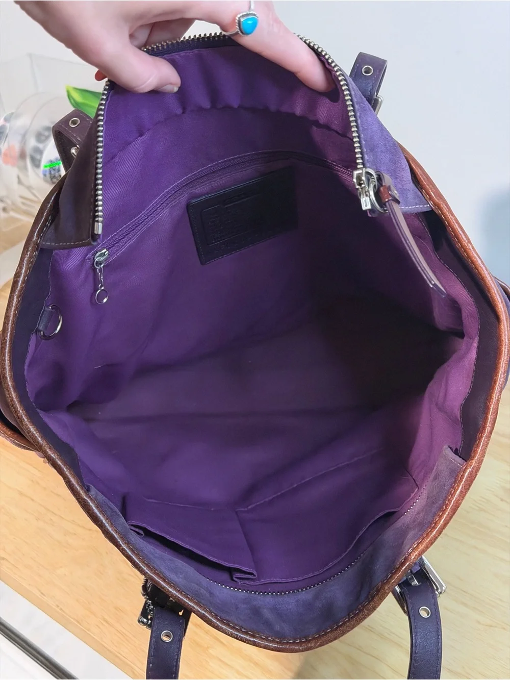 Coach spacious plum